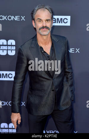 Los Angeles, USA. 22nd Oct, 2017. Steven Ogg attends AMC's 'The Walking Dead' Season 8 Premiere and the 100th Episode celebration at Greek Theatre on October 22, 2017 in Los Angeles, California. Credit: Geisler-Fotopress/Alamy Live News Stock Photo