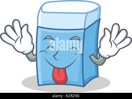 Tongue out eraser character mascot style Stock Vector