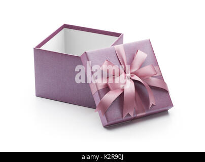 Open gift box isolated on white background - Clipping path included Stock Photo