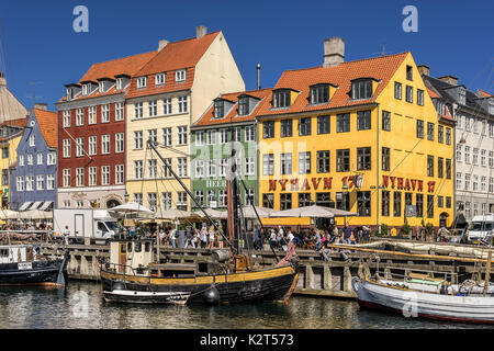 Nyhavn inner harbour in Copenhagen Stock Photo