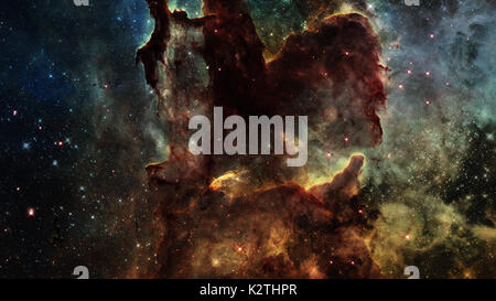 Galaxy in deep space, glowing mysterious universe. Elements of this image furnished by NASA. Stock Photo