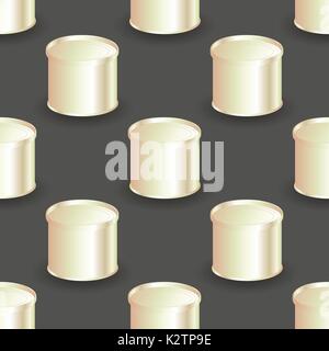 Metal Cans Seamless Pattern Stock Vector