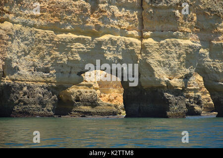 Cliff arches of Marinha beach. Famous beaches of the world Stock Photo ...