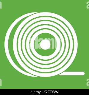 Abs or pla filament coil icon green Stock Vector