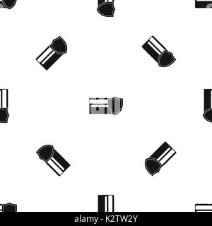 Credit card and shield pattern seamless black Stock Vector