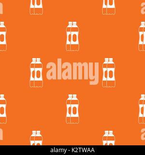 Two plastic bottles pattern seamless Stock Vector