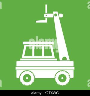 Cherry picker icon green Stock Vector