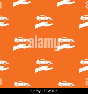 Hand and car pattern seamless Stock Vector