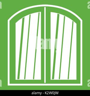 White arched window icon green Stock Vector Image & Art - Alamy