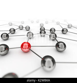 Leadership network connection background 3d rendering Stock Photo