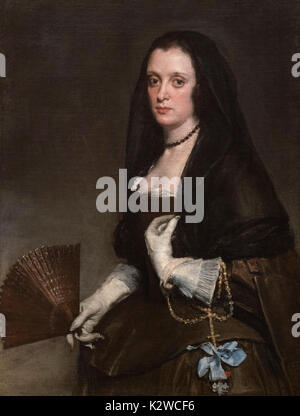 Diego Velázquez (1599-1660), The Lady with a Fan, Spain, ca. 1640. Stock Photo