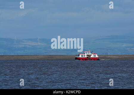 Wyre Estuary Ferry from Knott End to Fleetwood, Lancashire Stock Photo