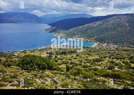 Panoramic view of Agia Efimia town, Kefalonia, Ionian islands, Greece Stock Photo