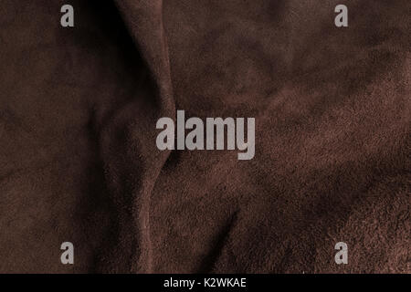 Seamless Italian brown chamois leather texture background. Stock Photo