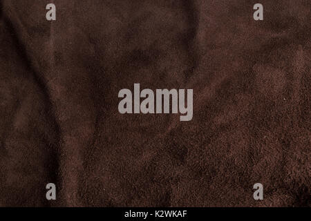 wrinkled italian brown chamois texture background. Stock Photo