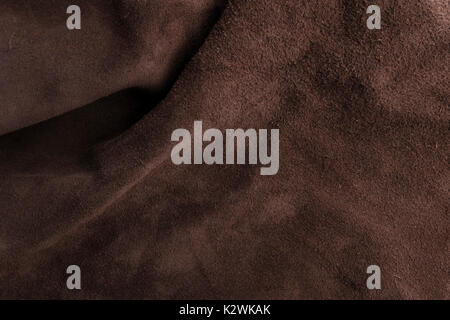 Dark brown chamois texture for interior designers. Stock Photo