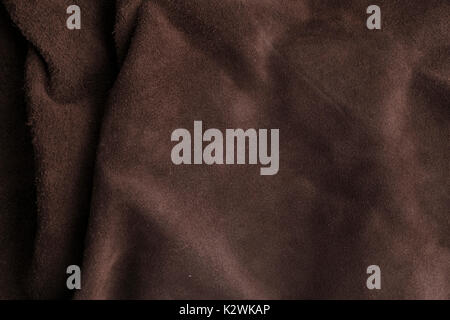 Upholstery Italian soft brown chamois leather texture Stock Photo