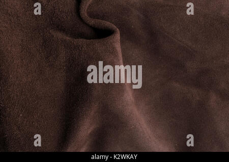 seamless soft Italian brown leathery chamois textile. Stock Photo