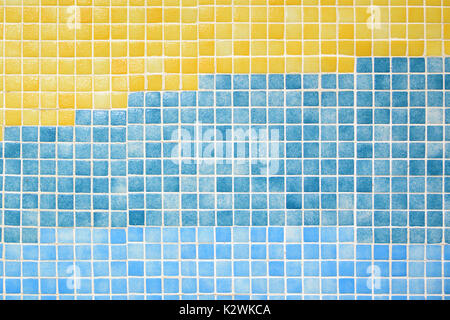 Gresite tiles on a spa wall. Squared background. Stock Photo
