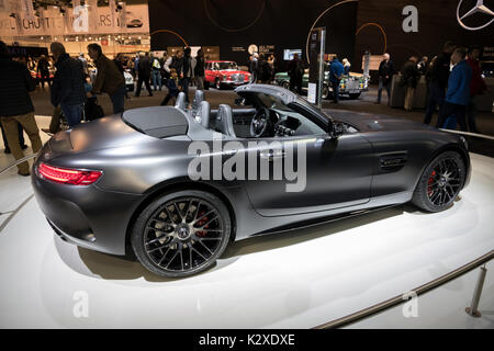 ESSEN, GERMANY - APR 6, 2017: New 2017 Mercedes Benz AMG GT 50 Edition sports car at the Techno Classica Essen Car Show. Stock Photo