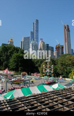 Victorian Gardens amusement park in Central Park, New York, NY Stock Photo