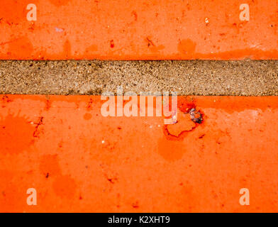 close up of red brick wall texture grunge ; England; UK Stock Photo