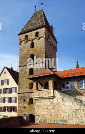 Ulm, Donau, Baden, Wuerttemberg, Bezirk Tuebingen, Metzgerturm, historisch, Wehrturm Stock Photo