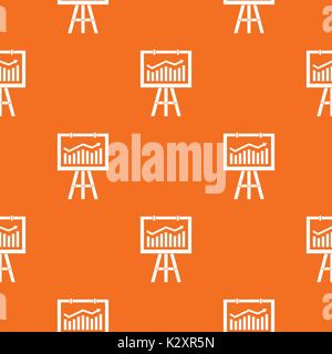 Flipchart with marketing data pattern seamless Stock Vector