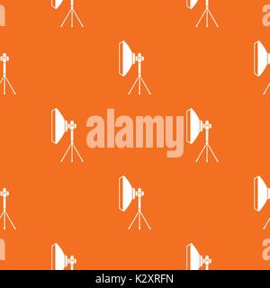 Studio lighting equipment pattern seamless Stock Vector