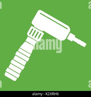 Hand draw rotary tattoo machine icon green Stock Vector