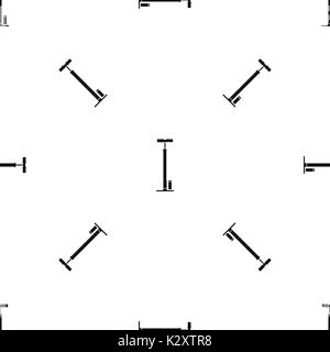 Bicycle pump pattern seamless black Stock Vector