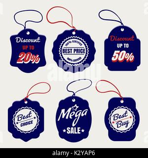 Sale and discount price labels Stock Vector