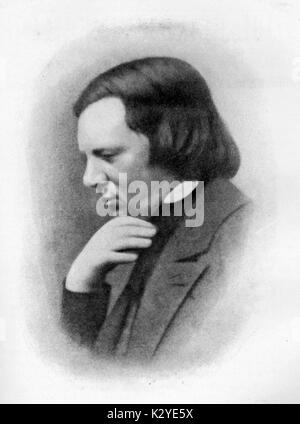Robert Schumann - portrait of German composer. Early example of daguerreotype, 1850. 1810-1856 Stock Photo