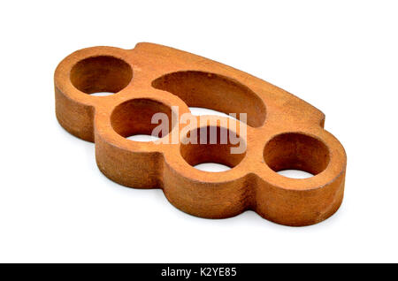 Thai Brass Knuckle-duster on White. Stock Photo - Image of struggle, fear:  23666008