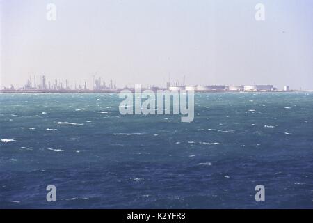 Oil loading terminal at Ras Tanura, World's Largest Oil Refinery, Saudi Arabia Stock Photo