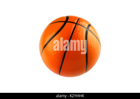 Basketball isolated on white background with clipping path. orange color Basketball. Stock Photo