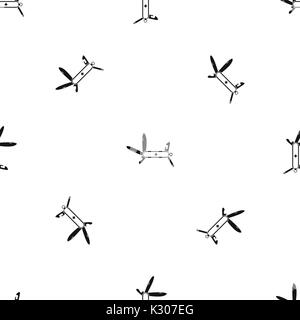 Swiss multipurpose knife pattern seamless black Stock Vector