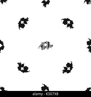 Switzerland map pattern seamless black Stock Vector