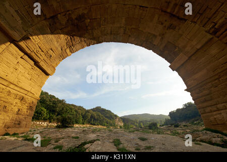 Pont du Gard, Roman Aqueduct, France Stock Photo