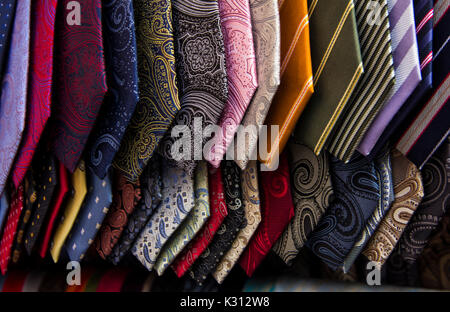 Colorful neckties coiled, fashion accessory Stock Photo