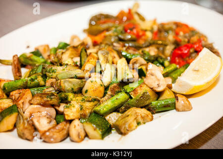 Vegetables with escalibada Stock Photo