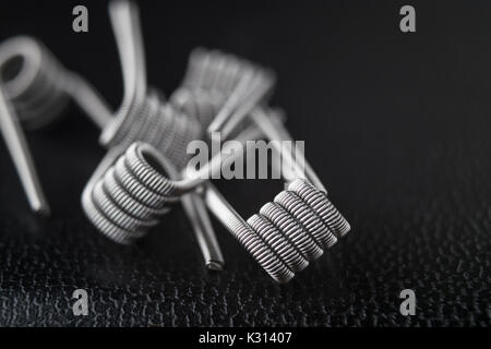 isolated vape spiral coils wires for electronic cigarette, e-cigarette,  vaping devices Stock Photo - Alamy