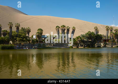 Huacachina Oasis and dunes, near Ica, Peru, South America Stock Photo