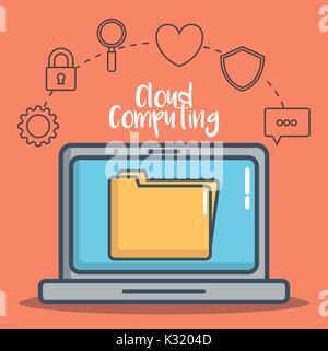 cloud computing design Stock Vector