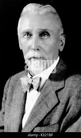Portrait photograph of German linguist Hermann Collitz, during his time as a Germanic studies chair at Johns Hopkins University in Baltimore, Maryland, 1918. Stock Photo