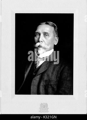 Portrait photograph of German linguist Hermann Collitz, during his time as a Germanic studies chair at Johns Hopkins University in Baltimore, Maryland, 1918. Stock Photo