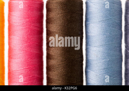 Sewing threads isolated on white background. Studio Shot Stock Photo
