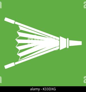 Fire bellows icon green Stock Vector