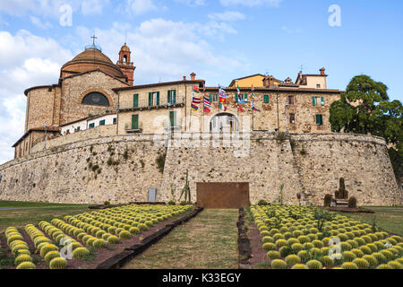 View of the entrance to the town of Castiglione del Lago in Italy. Stock Photo