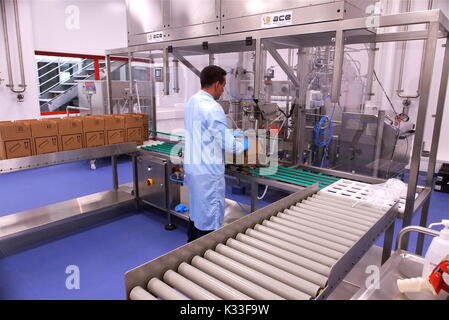 Opening of Amoeba laboratory, in Chassieu, France Stock Photo